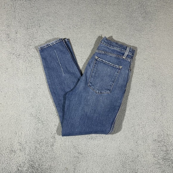 Alice + Olivia Denim - Alice Olivia AO.LA Good High Rise Ankle Skinny Jeans Front Slit Blue 29 #3894